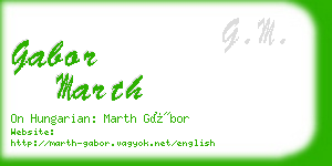 gabor marth business card